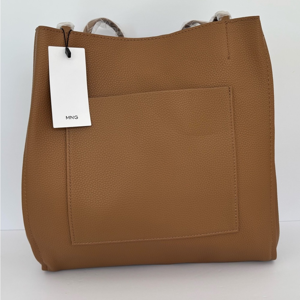 MNG Bucket Tote Purse Brown